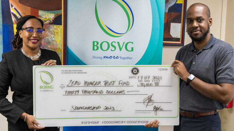 Zero Hunger Trust Fund Receives Donation from Bank of Saint Vincent and the Grenadines